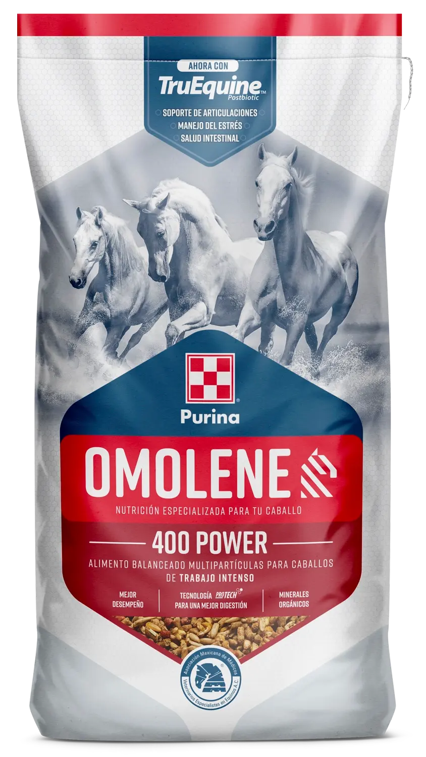 Saco de alimento Purina Omolene 400 Power