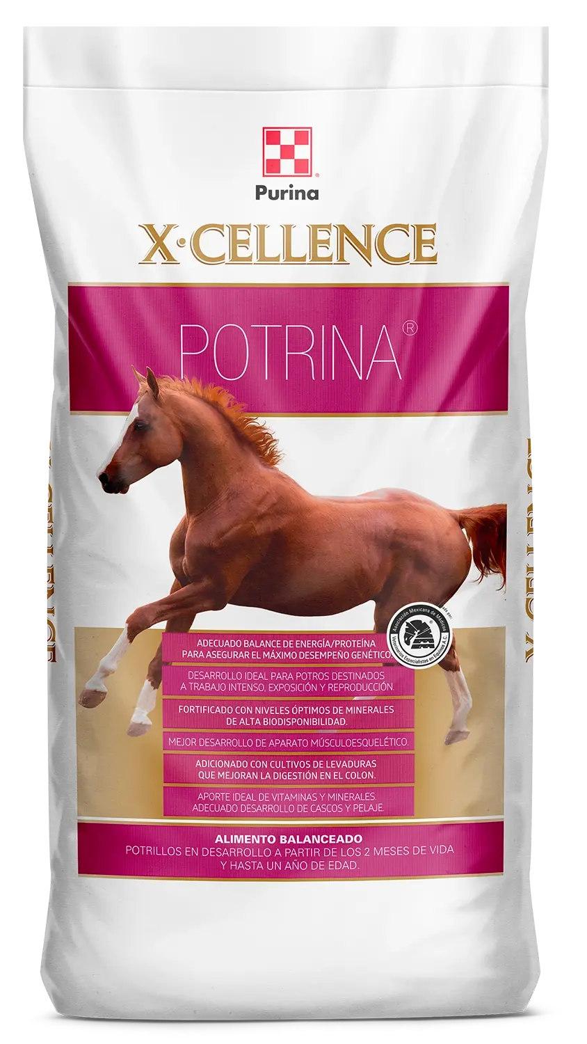 Saco de alimento Purina X-Cellence Potrina